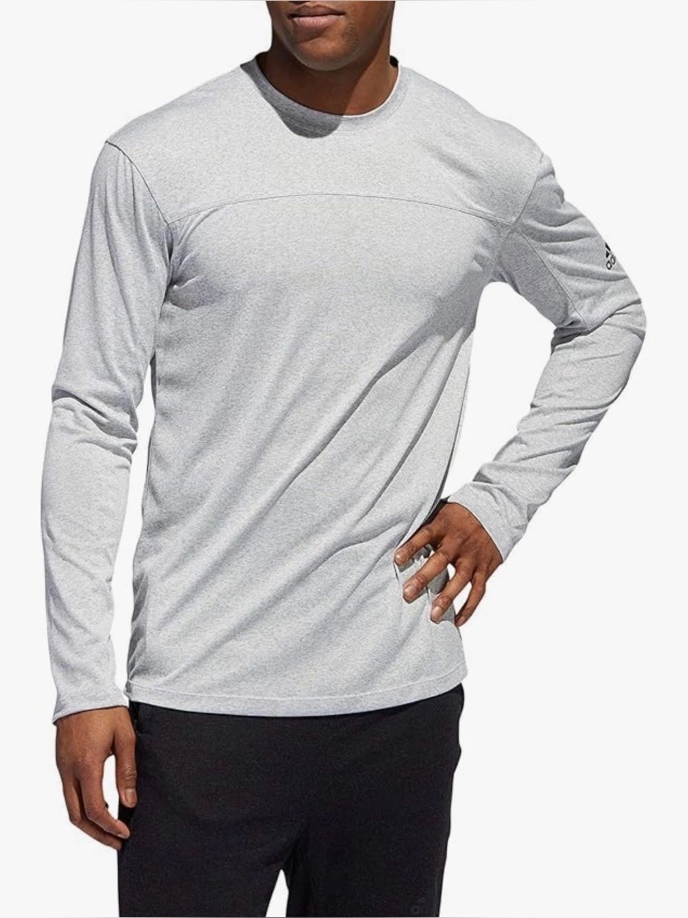 NEW Adidas City Studio Gray Long Sleeve Performance Fit Shirt Men’s Size Large